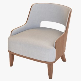 Barbara Barry Modern Salon Lounge Chair 3D Model_01